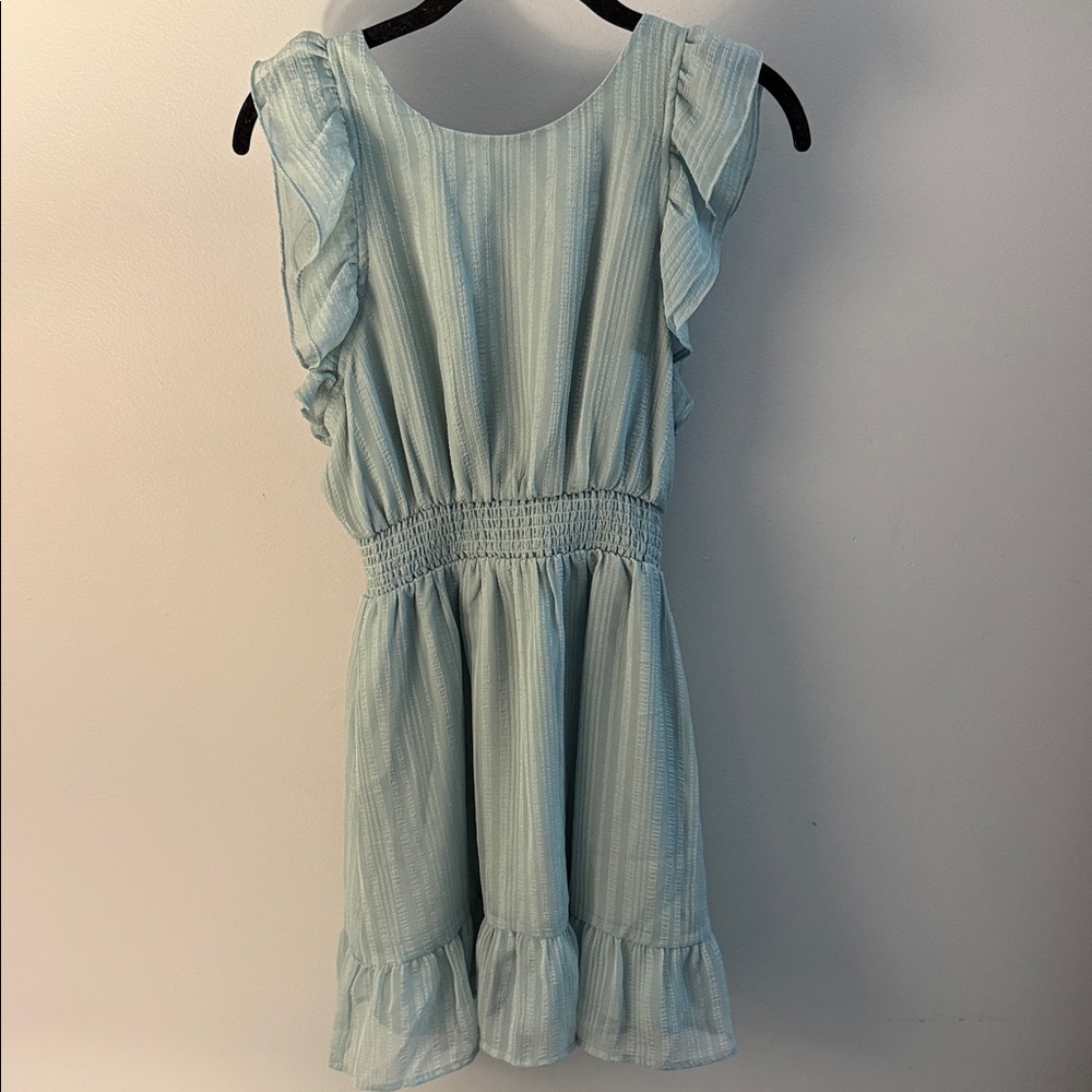 BB Dakota by Steve Madden Sky Blue Ruffle Dress